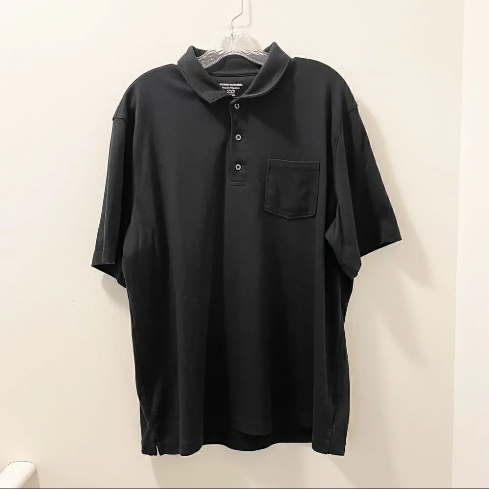Amazon Essentials Regular-Fit Pocket Jersey Polo- Size XL